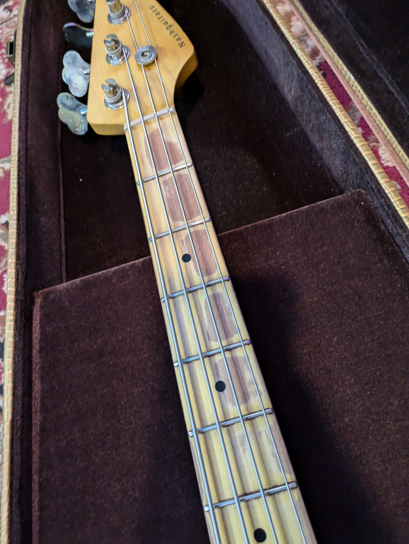 Nash PB57 Ash Bass Guitar 2-Tone Burst Medium Aging w/Nash Case