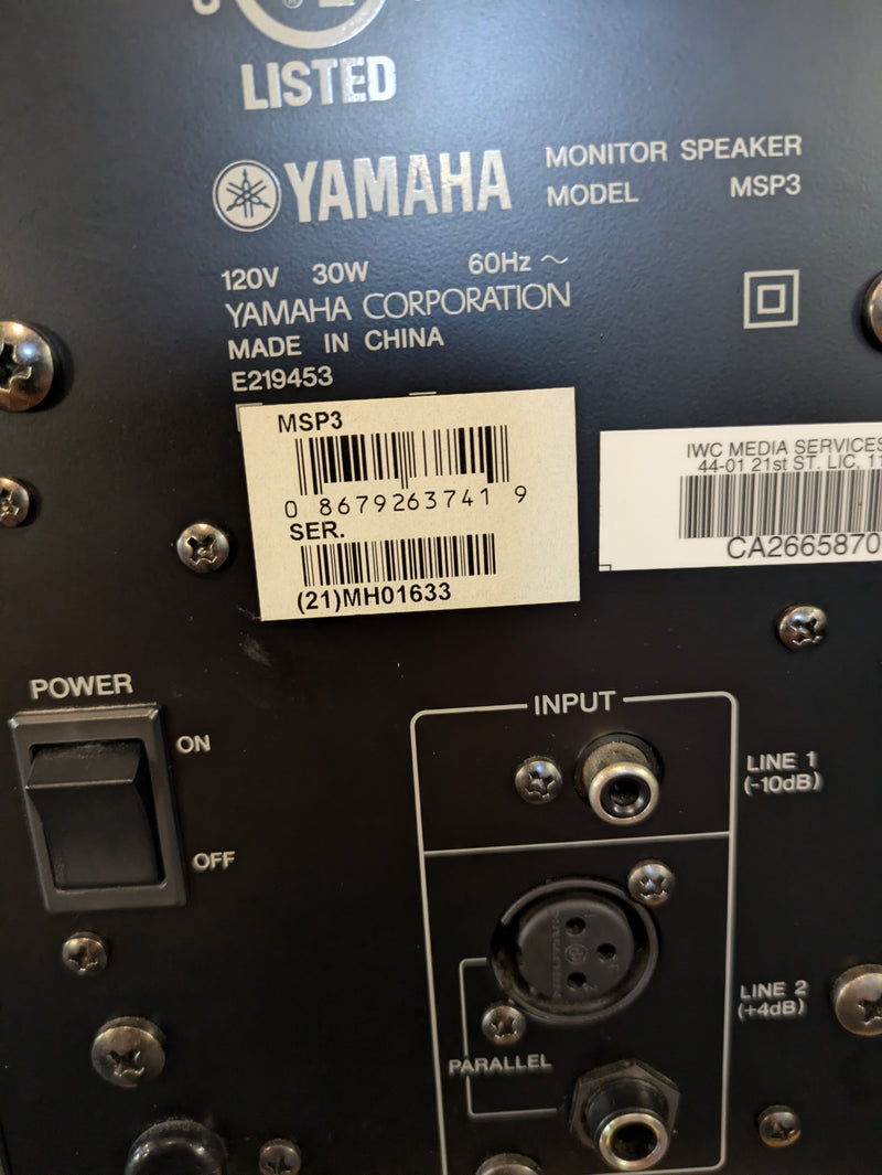 Yamaha MSP3 20W 4" Powered Monitor (Single)