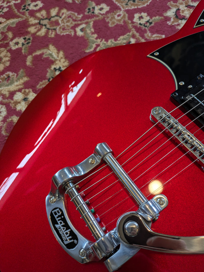 Reverend Reeves Gabrels Spacehawk Semi-Hollow Electric Guitar Metallic Red