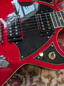 Reverend Reeves Gabrels Spacehawk Semi-Hollow Electric Guitar Metallic Red