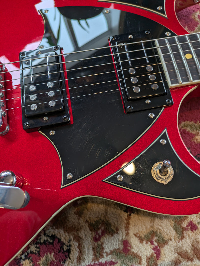 Reverend Reeves Gabrels Spacehawk Semi-Hollow Electric Guitar Metallic Red