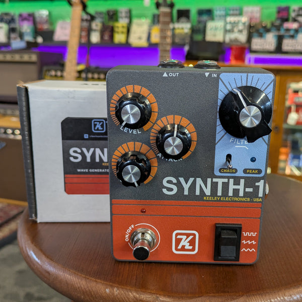Keeley Synth 1 Reverse Attack Fuzz Wave Generator Pedal w/Box #03420