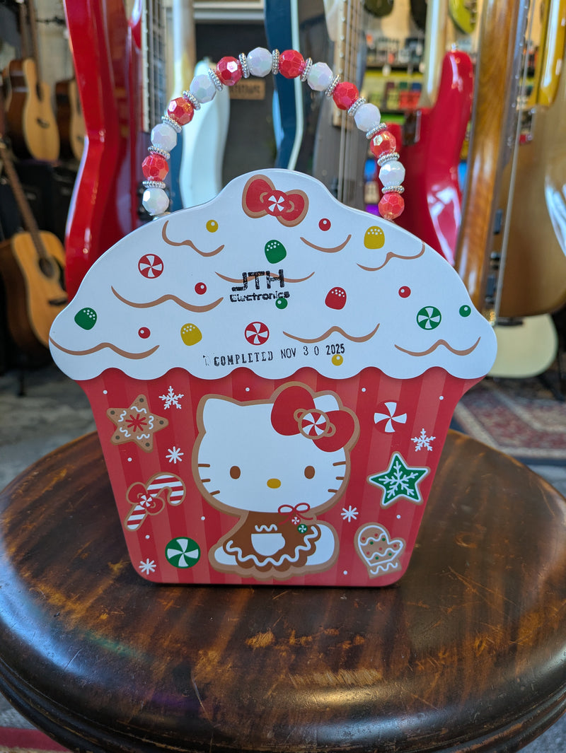 JTH Electronics 3-Pickup Piezo Noisebox "Hello Kitty Xmas Cupcake" Tin (7x8x3")