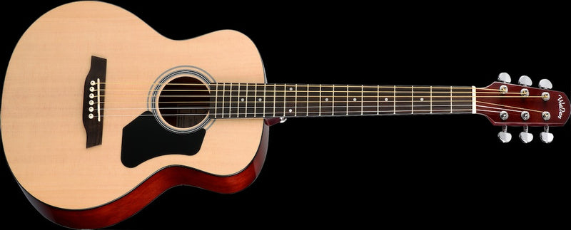 Walden T350 Standard 7/8 sized Travel Body Acoustic Gloss Natural w/Gig Bag