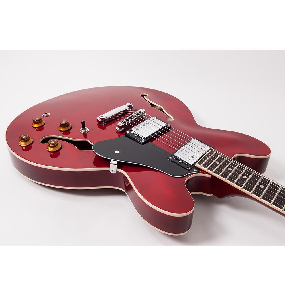 Vintage VSA500 ReIssued Semi-Hollow Electric Guitar Cherry Red *B-Stoc