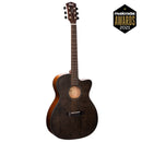 Cort Core-OC Spruce All-Solid Acoustic-Electric Open Pore Trans Black w/Cort Gig Bag