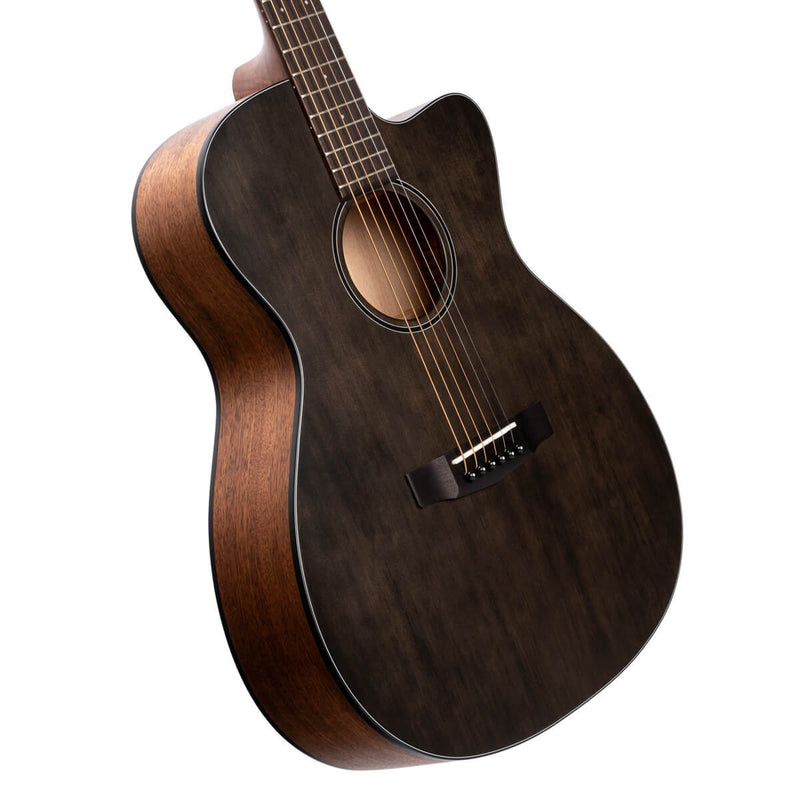 Cort Core-OC Spruce All-Solid Acoustic-Electric Open Pore Trans Black w/Cort Gig Bag