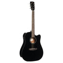 Cort Earth 60CE Black Cutaway Dreadnought Acoustic Guitar