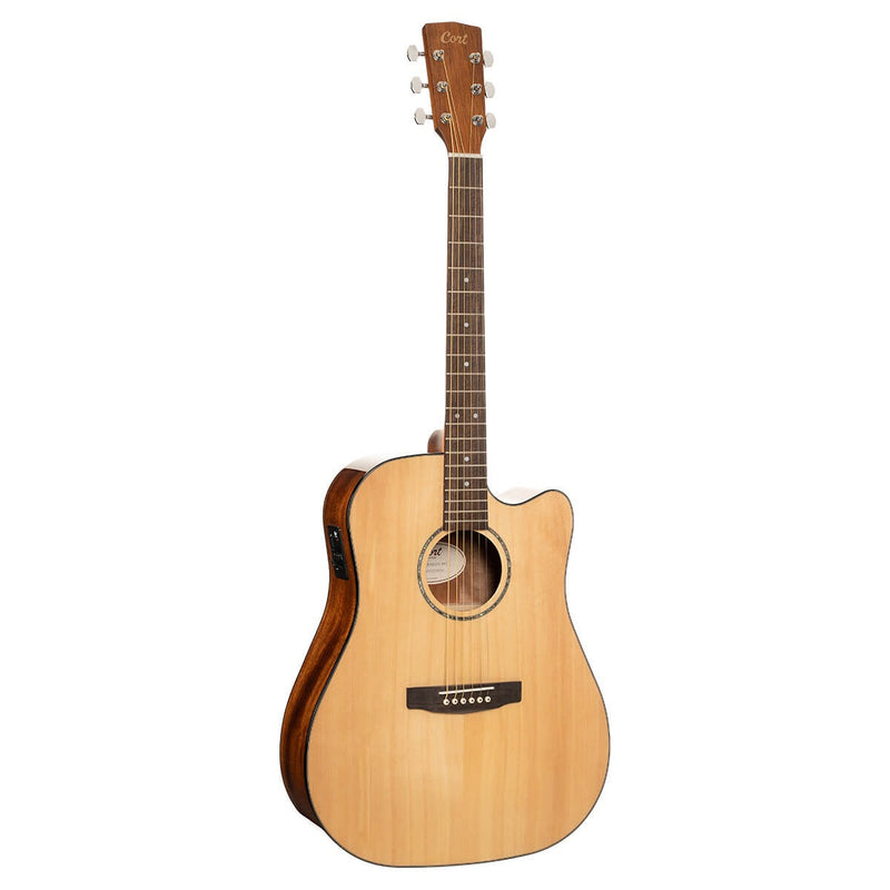 Cort Earth 60CE Natural Cutaway Dreadnought Acoustic Guitar