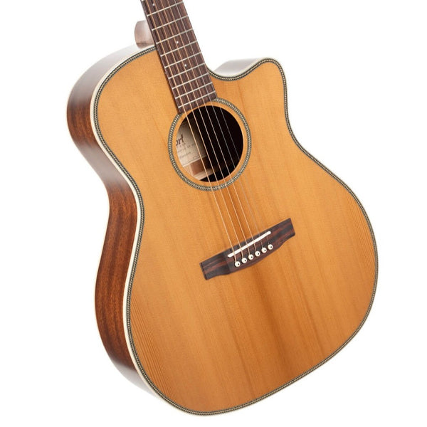 Cort Essence Series ES-GA4 Auditorium Acoustic-Electric Guitar Natural Semi Gloss