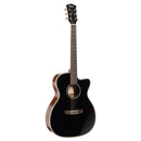 Cort Essence Series ES-OC4 OM Cutaway Acoustic-Electric Guitar Black Top Semi Gloss