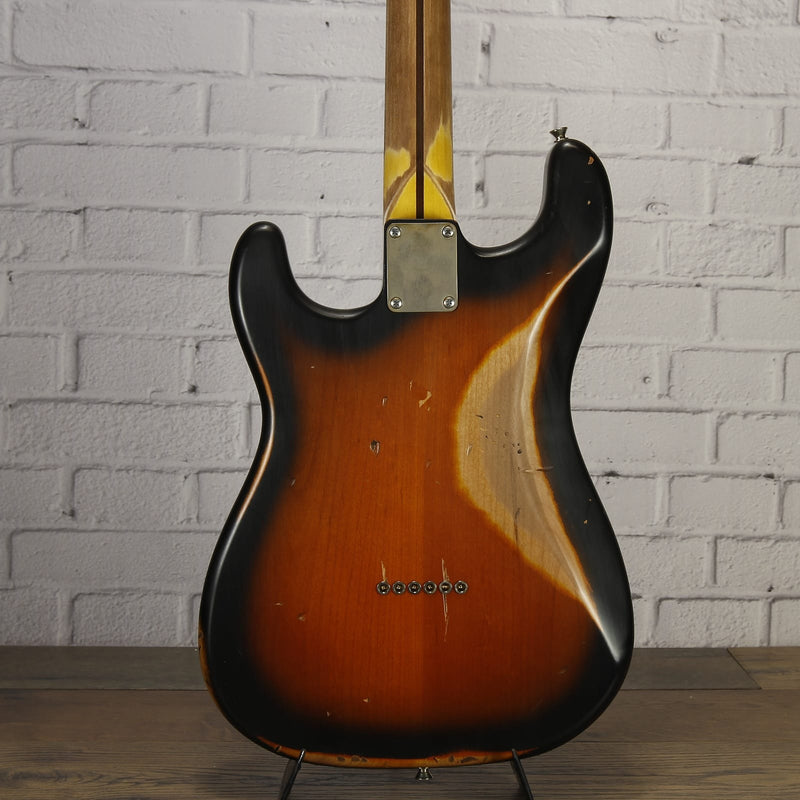Nash S-57 Alder Electric Guitar 2-Tone Burst Hardtail Heavy Relic w/Nash Case