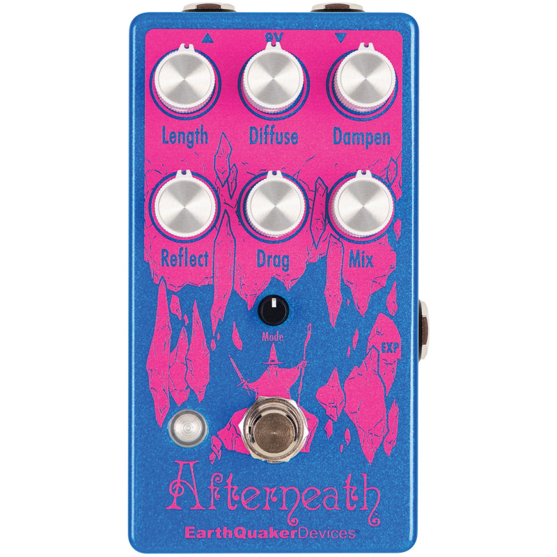 EarthQuaker Devices Afterneath V3 Otherworldly Reverberator Limited Edition Illusion Lite Blue Magenta