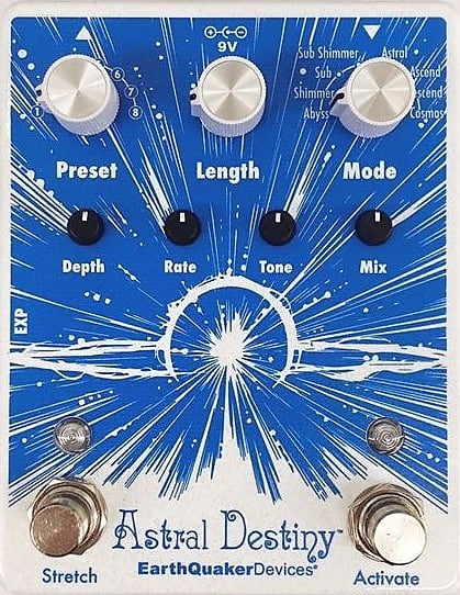 EarthQuaker Devices Astral Destiny Octal Octave Reverberation Odyssey Limited Edition Blue Lilac