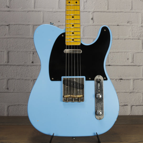 Nash Guitars T-52 Alder Electric Guitar Daphne Blue Light Aging w/Nash Case #COL59