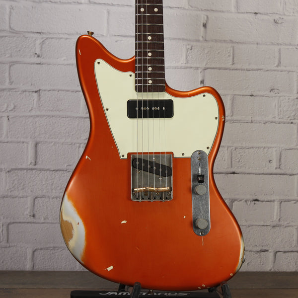 Nash T-Master Alder Electric Guitar Candy Tangerine P90 Medium Aging w/Nash Case #COL19