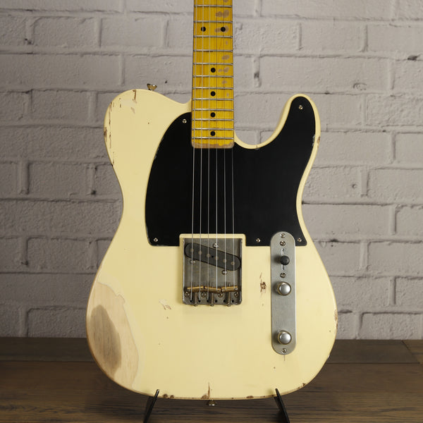 Nash Guitars Pine E-52 Electric Guitar Vintage White Heavy Aging w/Case #COL49