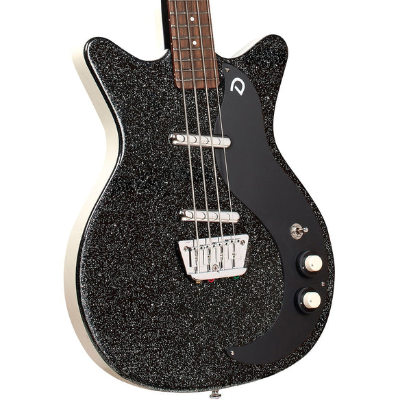 Danelectro '59DC Short Scale Bass Guitar Black Metalflake