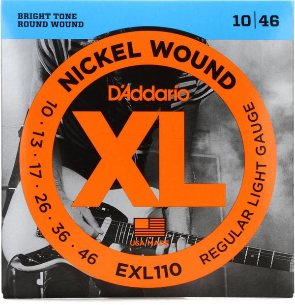 D'Addario EXL110 Regular Light Gauge Nickel Wound Electric Strings .010-046