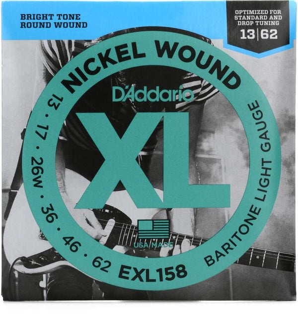 D'Addario EXL158 Baritone Light Gauge Nickel Wound Electric Strings .13-62