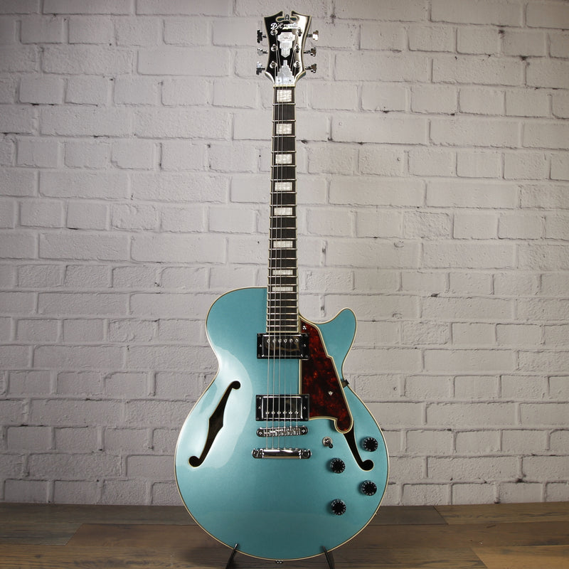 D'Angelico Premier SS Stoptail Electric Guitar Ocean Turquoise w/Gig Bag