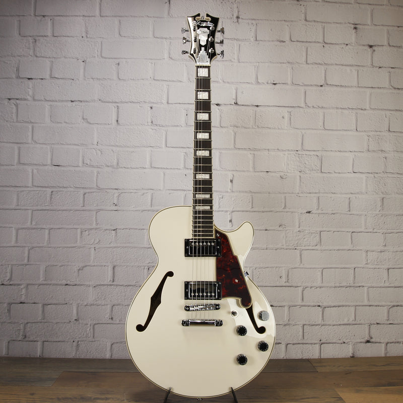 D'Angelico Premier SS Stoptail Semi-Hollow Electric Guitar Champagne w/Gig Bag