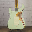 Nash S-67 Alder Electric Guitar Surf Green/3-Tone Sunburst Heavy Aging w/Nash Case